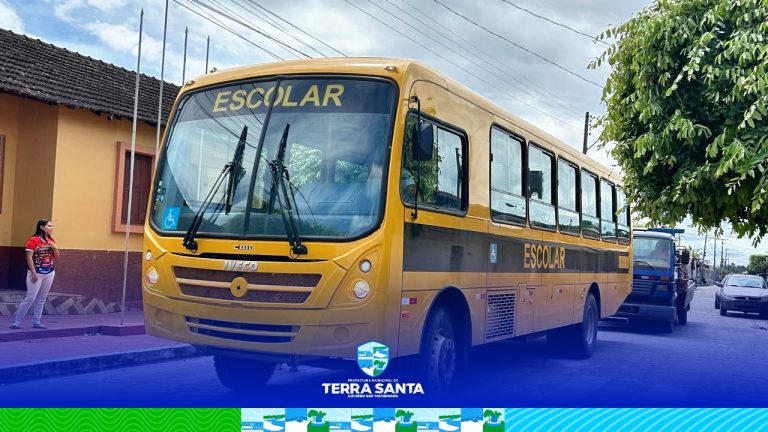 Prefeitura de Terra Santa amplia frota do transporte escolar com a chegada de dois ônibus novos