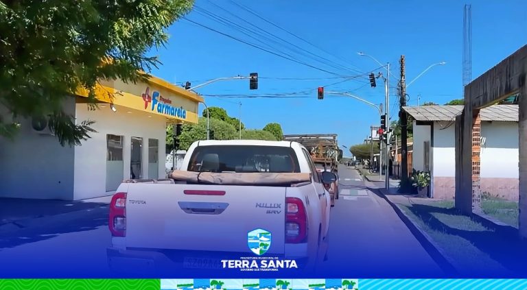Prefeitura instala os primeiros semáforos eletrônicos da história de Terra Santa e reforça a segurança no trânsito